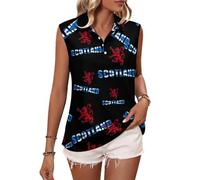 Scotland Royal Flag Scottish Lion Women Sleeveless Sports Golf Yoga Shirt Polo Tank Top Workout Running T-Shirts S