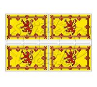 SCOTLAND Royal Standard Scottish Flag LION RAMPANT 2" (50mm) Vinyl Bumper-Helmet Stickers, Decals x4