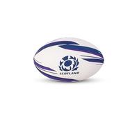 Scotland Rugby Officially Licensed Ball - Durable Synthetic Rubber, Blue, Purple & White Rugby Ball - Licensed Size 5 Rugby Ball with Pebbled Surface, Latex Bladder