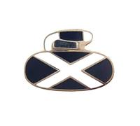 Scotland Saltire Curling Stone Enamel Lapel Pin Badge T199