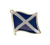 Scotland Saltire Flag Lapel Pin - St Andrew’s Cross Enamel Badge - Scottish National Symbol - Size: 1.6cm x 1.9cm