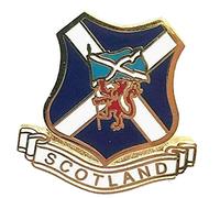 Scotland + Saltire Flag & Lion Rampant Enamel Lapel Pin Badge T1081