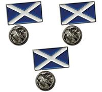 Scotland Saltire Flag Pin Badge Metal Enamel Lapel Badge (3 Pack)
