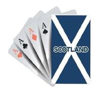 Scotland Saltire Flag Playing Cards, Standard Deck, Blue and White, Scottish National Flag Design, Novelty Souvenir Gift