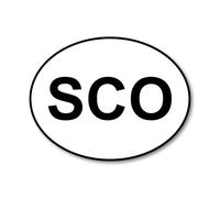 Scotland SCO Car Identifier Sticker - Premium Vinyl Oval Decal - Decorative Scottish Car Code - Bubble-Free, Weatherproof - Made in UK (IDSCO)