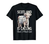 Scotland | Scotland Is Calling And I Must Go & Highland Cow T-Shirt