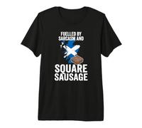 Scotland Scottish Breakfast Scotsman Roll and Square Lorne Premium T-Shirt