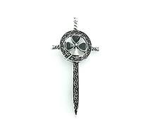 Scotland Scottish Celtic Sword Silver Cosplay Metal Pin Badge Brooch