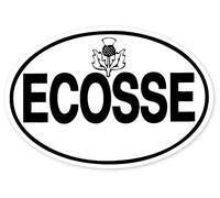 Scotland Scottish Decal Car Sticker Saltire Thistle (Ecosse Oval)