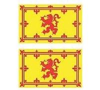 Scotland Scottish Decal Car Sticker Saltire Thistle (Lion Rampant Mini x2)