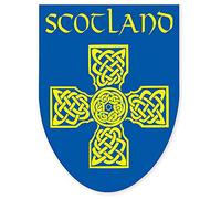 Scotland Scottish Decal Car Sticker Saltire Thistle (Scotland Blue Celtic Cross Shield)