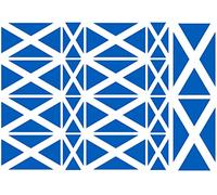 Scotland/Scottish Flag Self adhesive stickers Pack of 18-2 x 100mm x 60mm, 8 x 82mm x 48mm, 8 x 50mm x 30mm