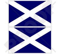 Scotland Scottish Flag UK St Andrew's Cross (Navy Blue Version), Saltire 4" (100mm) Vinyl Bumper Stickers, Decals x2