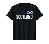 Scotland Scottish Flag Value Graphic T-Shirt, Men, Black, S
