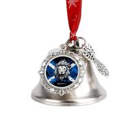 Scotland Scottish Lion Cute Christmas Bells Ornaments Xmas Holiday Sliver Bell for Home Yard Garden Decor