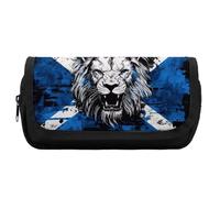 Scotland Scottish Lion Cute Double Pencil Case Large Capacity Portable Zippered Pen Pouch Bag for Office Unisex