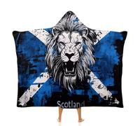 Scotland Scottish Lion Cute Hooded Throw Blanket for Men Women Soft Wearable Blankets for Couch Bed Sofa