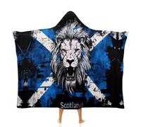 Scotland Scottish Lion Cute Hooded Throw Blanket for Men Women Soft Wearable Blankets for Couch Bed Sofa