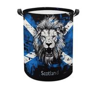 Scotland Scottish Lion Cute Laundry Basket with Handle Oxford Foldable Large Hamper for Bedroom Bathroom
