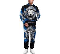 Scotland Scottish Lion Trendy Tracksuit Sets Unisex Drawstring Long Sleeve Hoodie Pullover Top Leg Pants 2 Pieces
