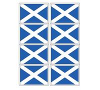 Scotland Scottish National Flag Rectangular Matt Paper Stickers A4 Sheet of 8 (Each Sticker is 99mm x 68mm) (Rectangular)