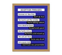 Scotland Scottish Phraseology Large Framed Art Print Poster Wall Decor 18x24 inch