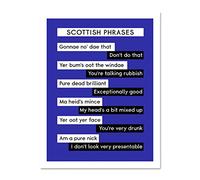 Scotland Scottish Phraseology Large Framed Art Print Poster Wall Decor 18x24 inch