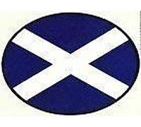 Scotland Scottish Saltire Flag Oval External Car Bumper Sticker Decal