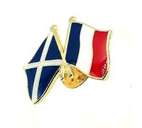 Scotland Scottish Saltire France French EU Friendship Metal Enamel Country Flags Pin Badge