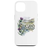 Scotland Scottish Thistle with Lake and Castle Ruins Case for iPhone 13