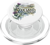 Scotland Scottish Thistle with Lake and Castle Ruins PopSockets PopGrip for MagSafe