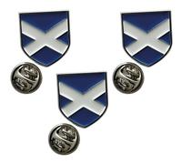 Scotland Shield Pin Badge Metal Enamel Lapel Badge (3 Pack)