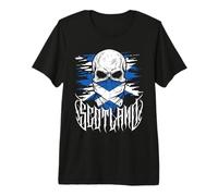 Scotland Skull Scots Flag Premium T-Shirt