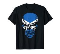 Scotland Skull UK Scottish Europe Neeps Haggis Saltire Cross T-Shirt