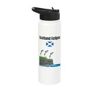 Scotland Solar eclipses Trip Puffin Lover Scottish Souvenir Stainless Steel Insulated Water Bottle
