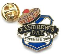Scotland St Andrews Day November 30th Saltire & Tammy Enamel Lapel Pin Badge