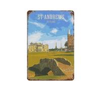 Scotland St Andrews,Tin Signs Funny Vintage Metal Sign Plaqu Poster Wall Art Pub Bar Kitchen Garden Bathroom Home Decor(15x30cm）6x12 inch-C25