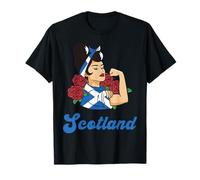 Scotland Strong Woman Scottish Country Pride Flag Roots T-Shirt