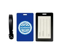 Scotland Suitcase Tag - Luggage Tag with Scottish Celtic Knot Symbol, Travel ID