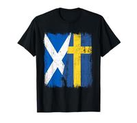 Scotland Sweden Half Flag Scottish Swedish Roots T-Shirt