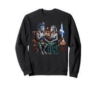 Scotland Sweet Scottish Deerhound Dog Pair Whiskey Love Sweatshirt