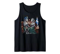 Scotland Sweet Scottish Deerhound Dog Pair Whiskey Love Tank Top