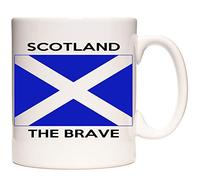 Scotland The Brave, St Andrews Cross Flag on a Mug. Gift Mug