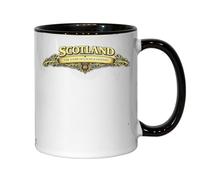 Scotland The Land of Lochs Legends Ceramic Tea Coffee Mug Black