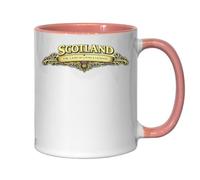 Scotland The Land of Lochs Legends Ceramic Tea Coffee Mug Pink