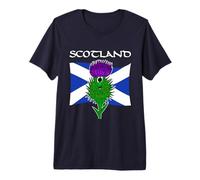 Scotland Thistle Scottish Flag Saltire St Andrews Day Funny Premium T-Shirt