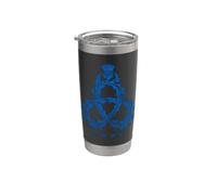Scotland Thistle Trinity Knot Scottish Flag Blue Distressed Stainless Steel Insulated Tumbler