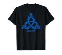 Scotland Thistle Trinity Knot Scottish Flag Blue Value Graphic T-Shirt, Men, Black, XL
