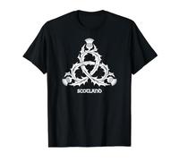 Scotland Thistle Trinity Knot Scottish White Print Value Graphic T-Shirt, Men, Black, XL