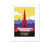 Scotland Travel Edinburgh Scott Monument Large Art Print Poster Wall Decor 18x24 inch Supplied Ready To Hang With Included Mount Brackets